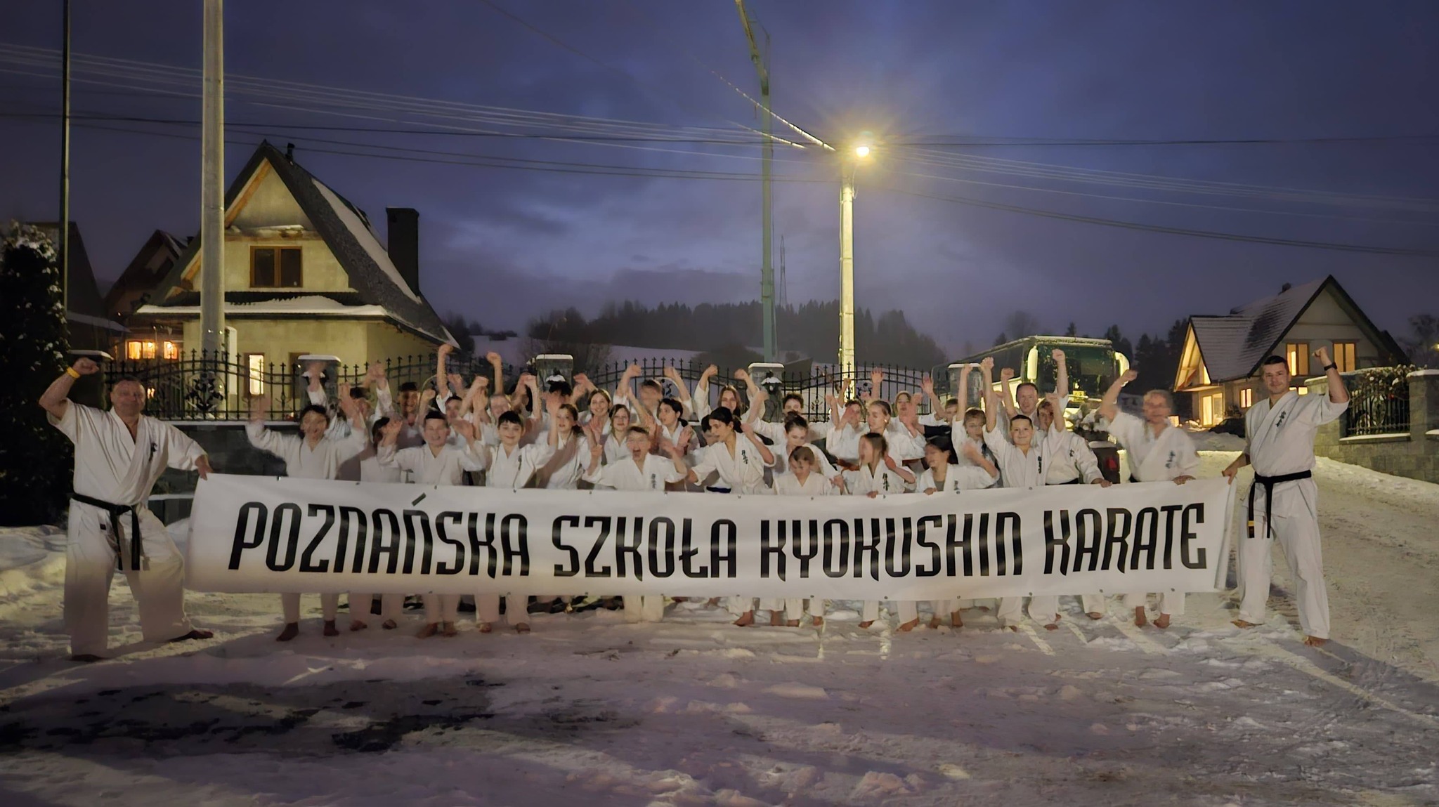 Karatecy z naszego klubu na zimowym obozie w Białym Dunajcu